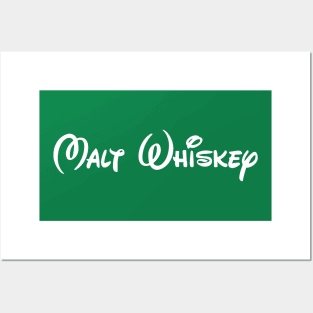 Malt Whiskey (white) Posters and Art